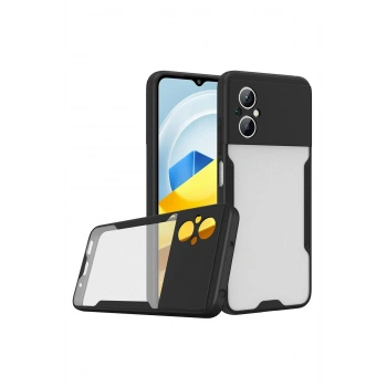 Xiaomi Poco M5 Kılıf Platin Silikon - Siyah