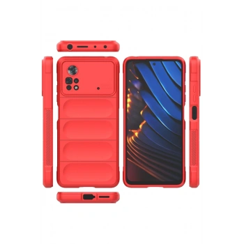 Xiaomi Poco X4 Pro 5G Kılıf Optimum Silikon - Kırmızı