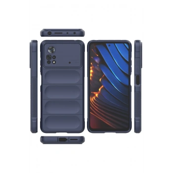 Xiaomi Poco X4 Pro 5G Kılıf Optimum Silikon - Lacivert
