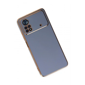 Xiaomi Poco X4 Pro 5G Kılıf Volet Silikon - Mavi