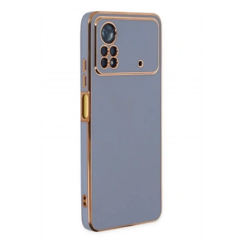 Xiaomi Poco X4 Pro 5G Kılıf Volet Silikon - Mavi