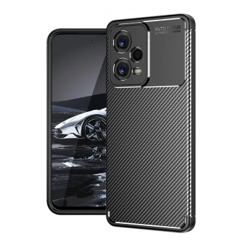 Xiaomi Poco X5 5G Kılıf Auto Focus Karbon Kapak - Siyah