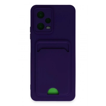 Xiaomi Poco X5 5G Kılıf Kelvin Kartvizitli Silikon - Derin Mor