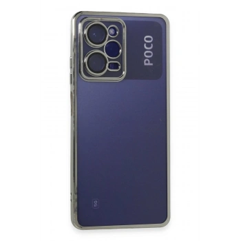 Xiaomi Poco X5 Pro 5G Kılıf Lensli Silikon - Gümüş