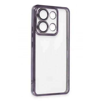 Xiaomi Poco X6 Kılıf Razer Lensli Silikon - Mor