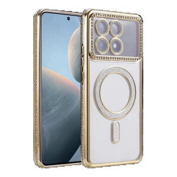 Xiaomi Poco X6 Pro Joke Simli Magneticsafe Kılıf - Gold