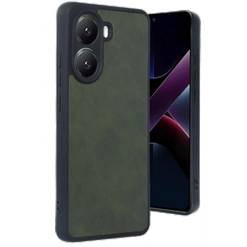 Xiaomi Poco X7 Pro Kılıf Aras Deri Kapak - Koyu Yeşil