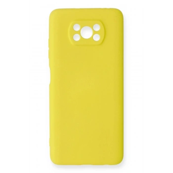 Xiaomi Pocophone X3 Kılıf Nano içi Kadife Silikon - Sarı