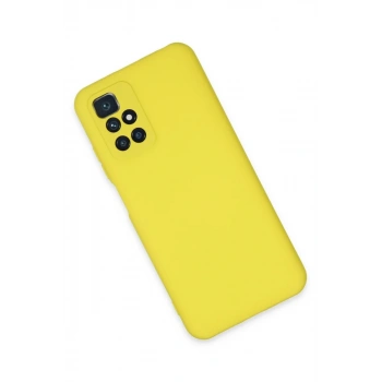 Xiaomi Redmi 10 2022 Kılıf Nano içi Kadife Silikon - Sarı