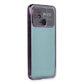 Xiaomi Redmi 10C Kılıf Lensli Silikon - Mor