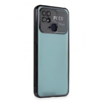 Xiaomi Redmi 10C Kılıf Lensli Silikon - Siyah