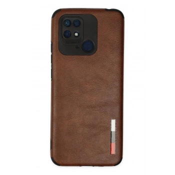 Xiaomi Redmi 10C Kılıf Loop Deri Silikon - Kahverengi