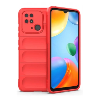 Xiaomi Redmi 10C Kılıf Optimum Silikon - Kırmızı