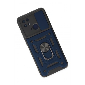 Xiaomi Redmi 10C Kılıf Pars Lens Yüzüklü Silikon - Lacivert