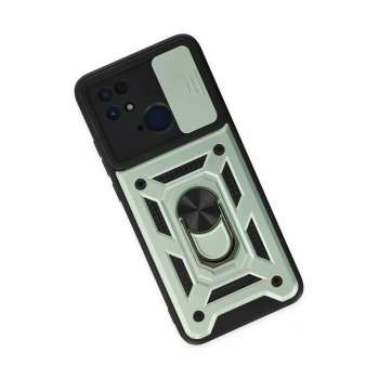 Xiaomi Redmi 10C Kılıf Pars Lens Yüzüklü Silikon - Yeşil