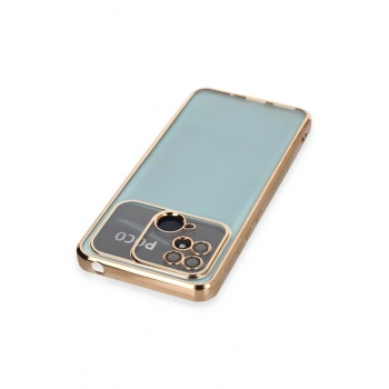 Xiaomi Redmi 10C Kılıf Razer Lensli Silikon - Gold