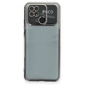 Xiaomi Redmi 10C Kılıf Razer Lensli Silikon - Gümüş