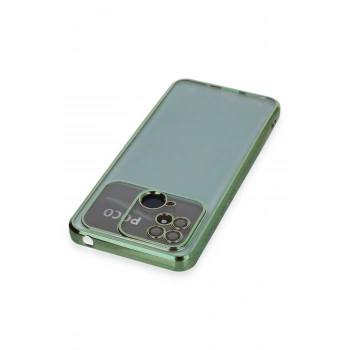 Xiaomi Redmi 10C Kılıf Razer Lensli Silikon - Yeşil