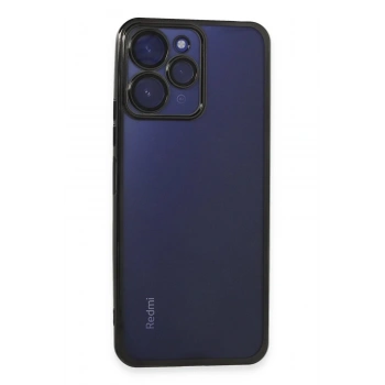 Xiaomi Redmi 12 Kılıf Lensli Silikon - Siyah