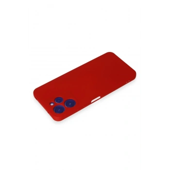 Xiaomi Redmi 12 Kılıf Nano içi Kadife Silikon - Kırmızı