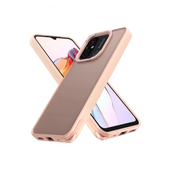 Xiaomi Redmi 12C Kılıf Elegant Kapak - Pudra