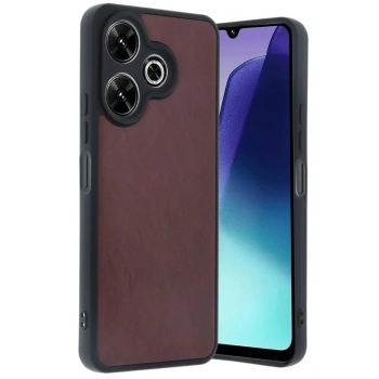 Xiaomi Redmi 13 4G Kılıf Aras Deri Kapak - Bordo