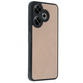 Xiaomi Redmi 13 4G Kılıf Aras Deri Kapak - Pudra