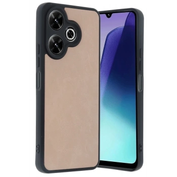 Xiaomi Redmi 13 4G Kılıf Aras Deri Kapak - Pudra