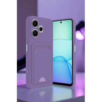 Xiaomi Redmi 13 4G Kılıf Kelvin Kartvizitli Silikon - Açık Yeşil