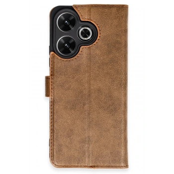 Xiaomi Redmi 13 4G Kılıf Trend S Plus Kapaklı Kılıf - Taba