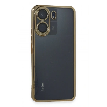 Xiaomi Redmi 13C Kılıf Lensli Silikon - Gold