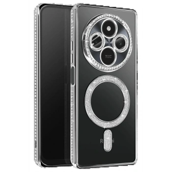 Xiaomi Redmi 14C Joke Simli Magneticsafe Kılıf - Gümüş