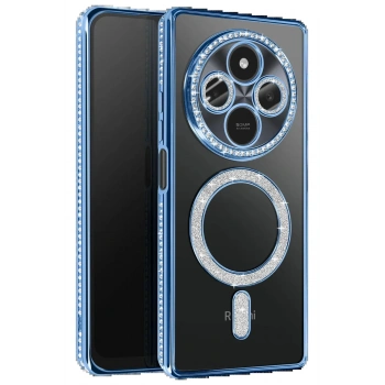 Xiaomi Redmi 14C Joke Simli Magneticsafe Kılıf - Mavi