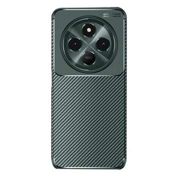 Xiaomi Redmi 14C Kılıf Auto Focus Karbon Kapak - Koyu Yeşil