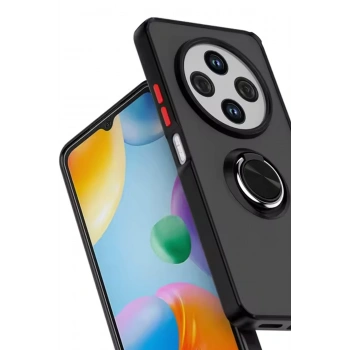Xiaomi Redmi 14C Kılıf Montreal Yüzüklü Silikon Kapak - Siyah