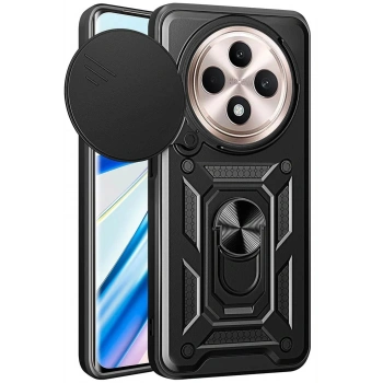 Xiaomi Redmi 14C Kılıf Pars Lens Yüzüklü Silikon - Siyah