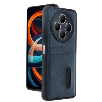 Xiaomi Redmi 14C Kılıf Sara Kartvizitli Deri Kılıf - Lacivert