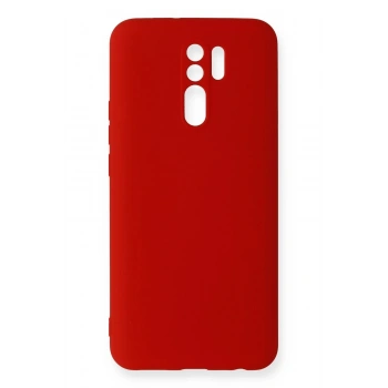 Xiaomi Redmi 9 Kılıf Nano içi Kadife Silikon - Kırmızı