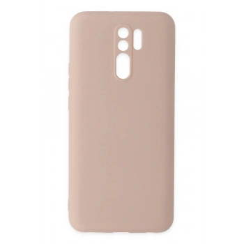 Xiaomi Redmi 9 Kılıf Nano içi Kadife Silikon - Pudra