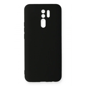 Xiaomi Redmi 9 Kılıf Nano içi Kadife Silikon - Siyah