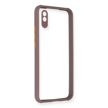 Xiaomi Redmi 9A Kılıf Miami Şeffaf Silikon - Açık Mor