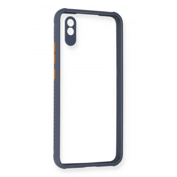 Xiaomi Redmi 9A Kılıf Miami Şeffaf Silikon - Gri