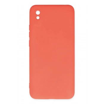 Xiaomi Redmi 9A Kılıf Nano içi Kadife Silikon - Turuncu