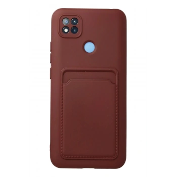 Xiaomi Redmi 9C Kılıf Kelvin Kartvizitli Silikon - Bordo