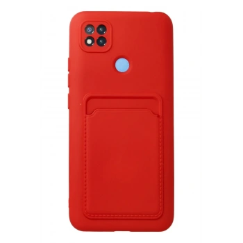 Xiaomi Redmi 9C Kılıf Kelvin Kartvizitli Silikon - Kırmızı