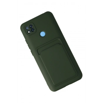 Xiaomi Redmi 9C Kılıf Kelvin Kartvizitli Silikon - Koyu Yeşil