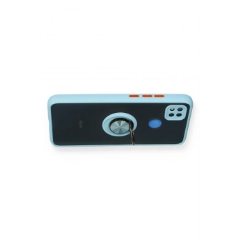 Xiaomi Redmi 9C Kılıf Montreal Yüzüklü Silikon Kapak - Buz Mavi