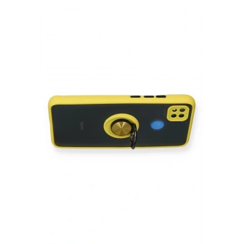 Xiaomi Redmi 9C Kılıf Montreal Yüzüklü Silikon Kapak - Sarı