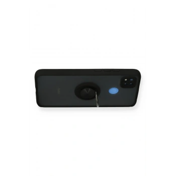 Xiaomi Redmi 9C Kılıf Montreal Yüzüklü Silikon Kapak - Siyah