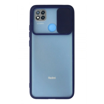 Xiaomi Redmi 9C Kılıf Palm Buzlu Kamera Sürgülü Silikon - Lacivert